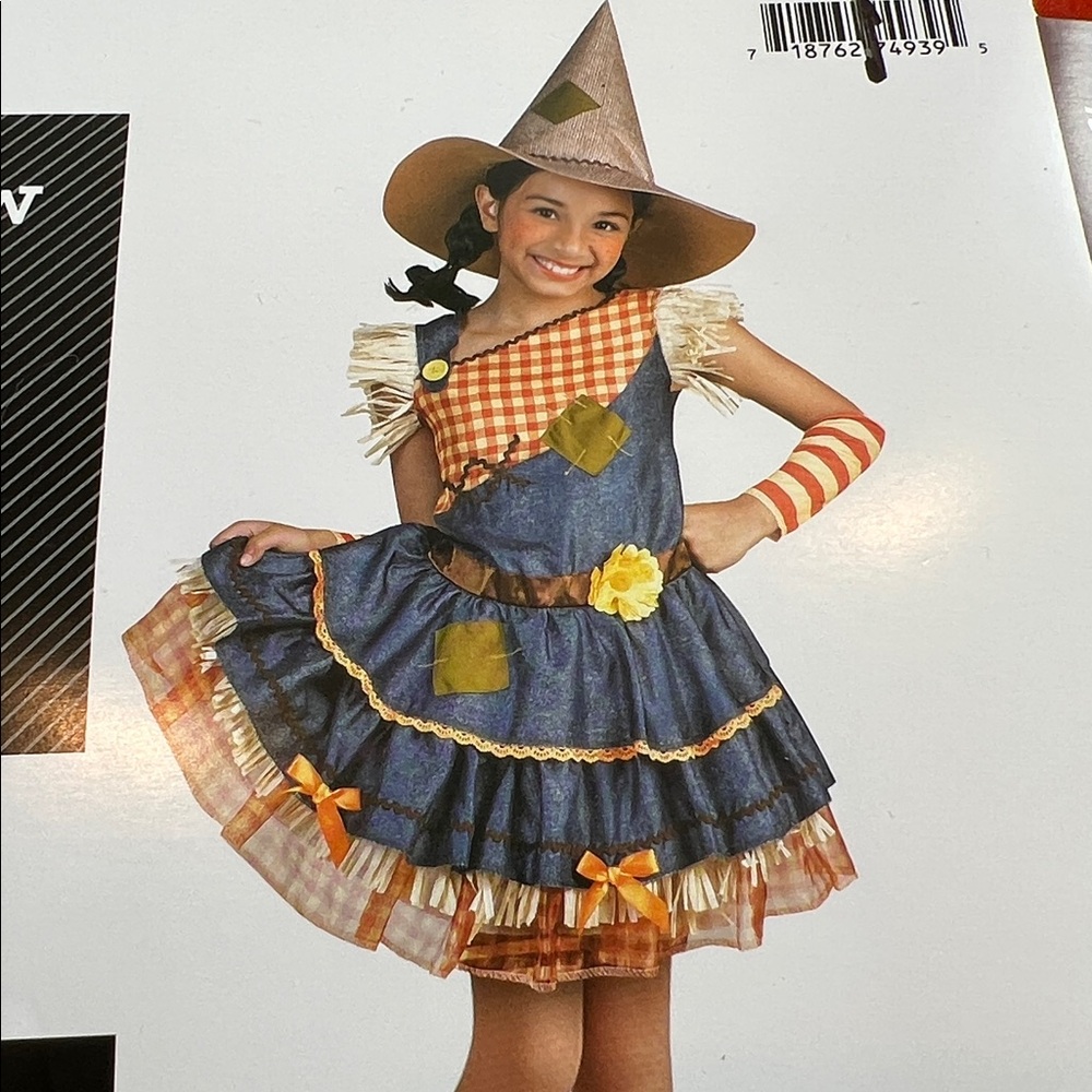 Scarecrow sweetie costume girls small 6/6X